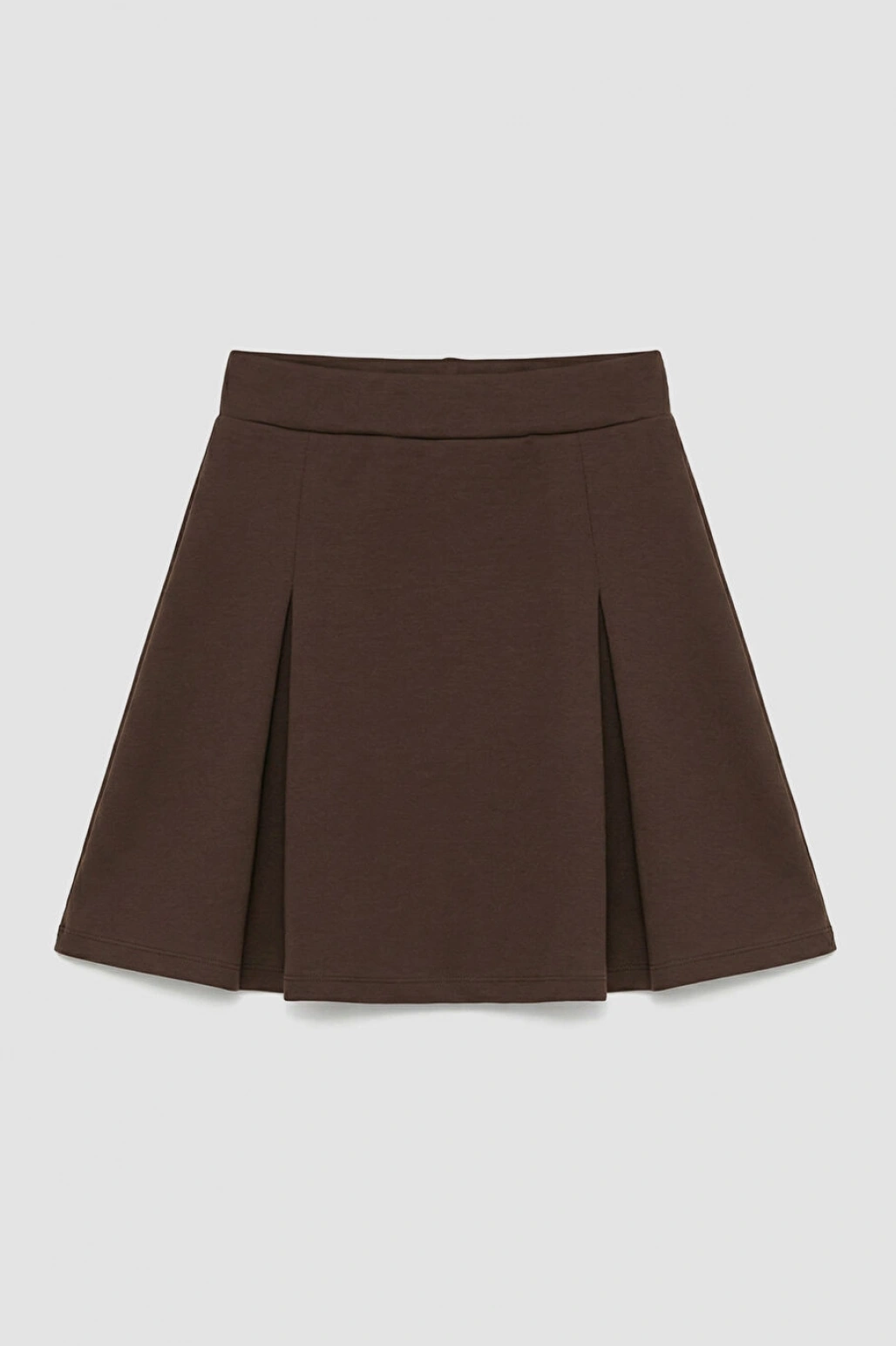 LCW Kids Kahverengi Pileli Kız Çocuk Etek