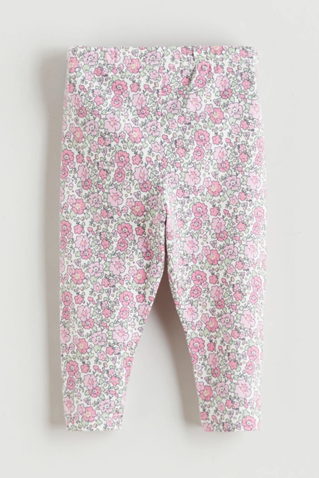 LCW baby Ekru Bisiklet Yaka Kız Bebek Tişört Ve Tayt