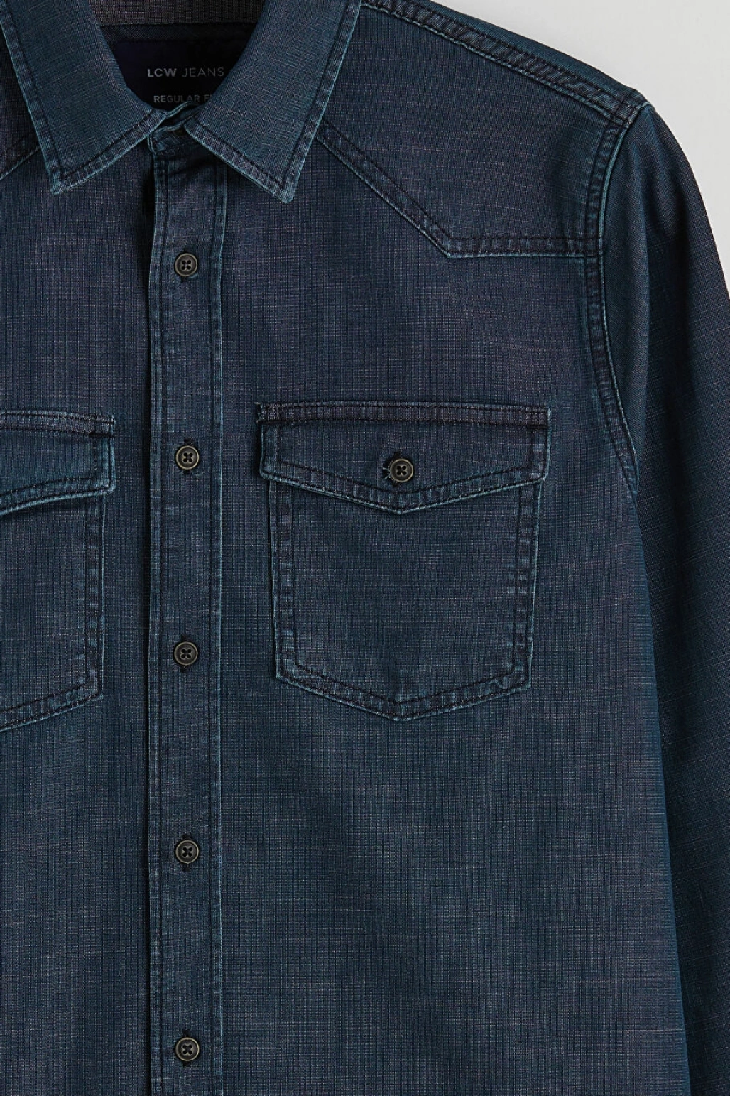 LCW Jeans Indigo Regular Fit Erkek Jean Gömlek