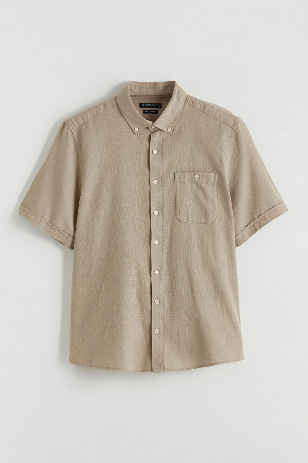 LCWAIKIKI Classic Bej Regular Fit Poplin Erkek Gömlek