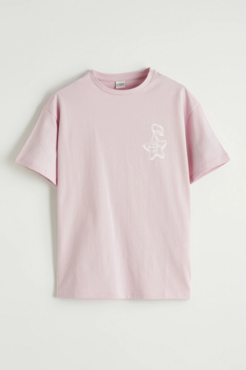 LCW Kids Ekru Baskılı Kız Çocuk Tişört 2li