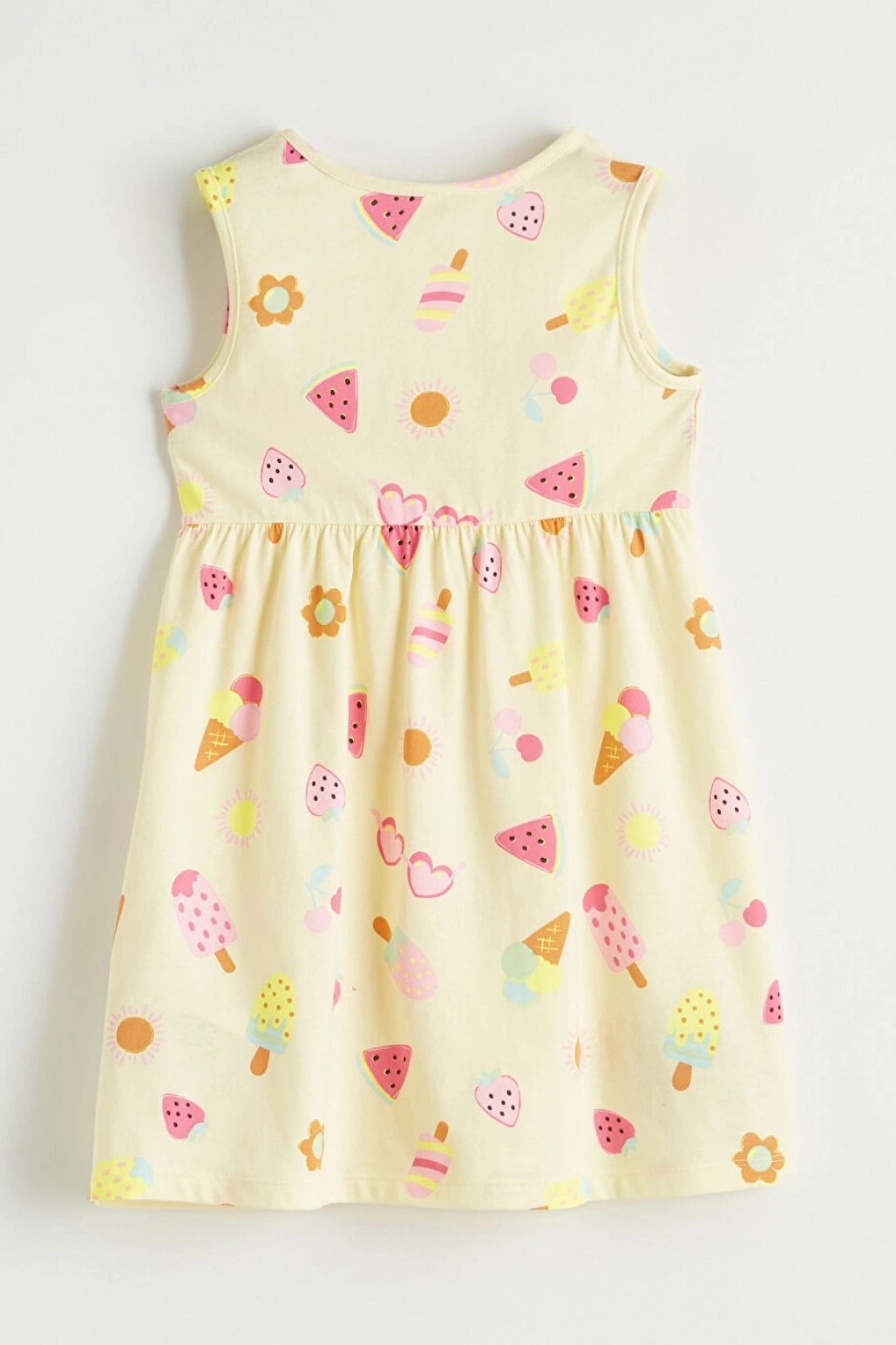 LCW Kids Sarı Desenli Kız Çocuk Elbise
