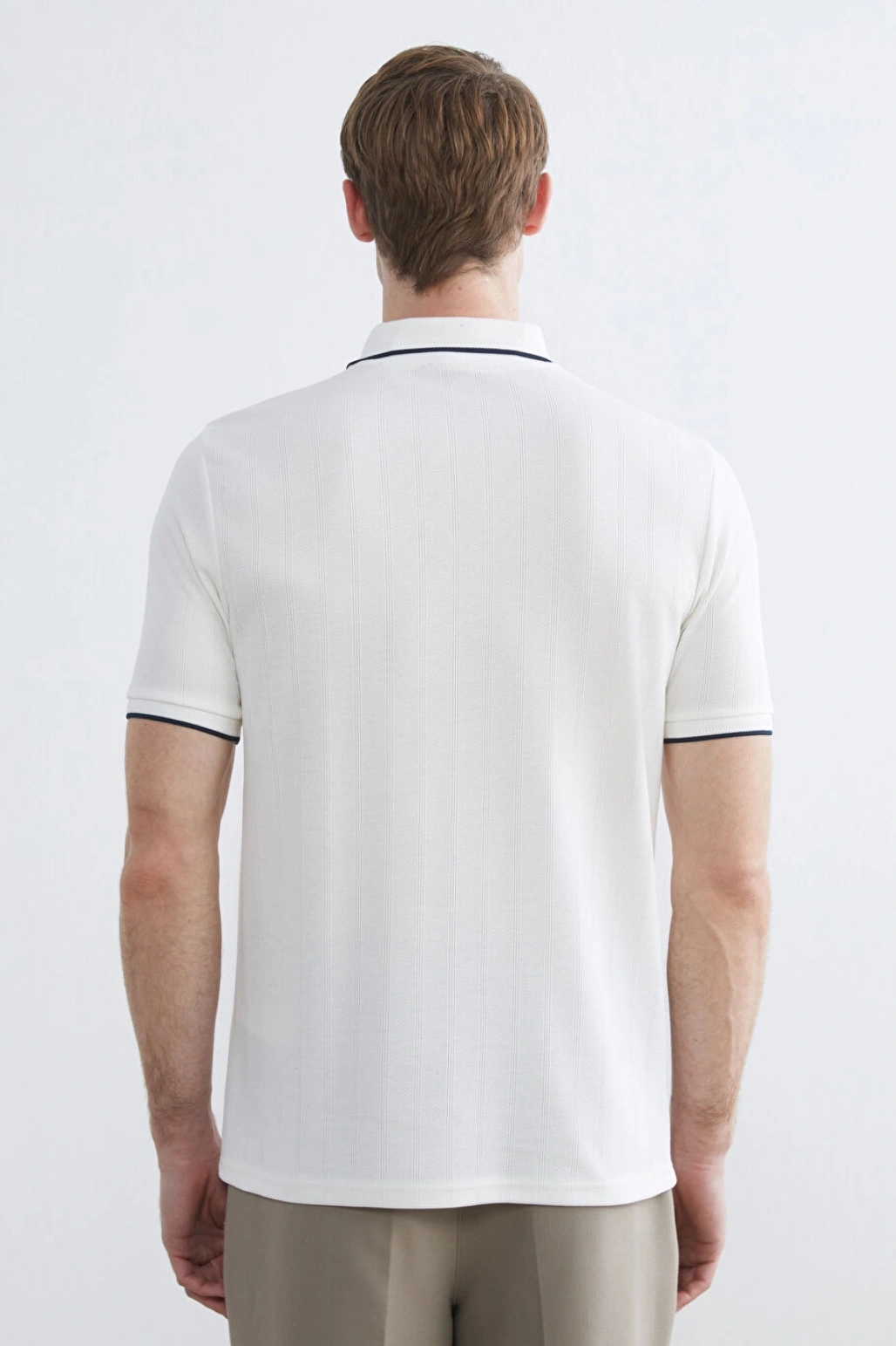 LCWAIKIKI Classic Beyaz Polo Yaka Erkek Tişört