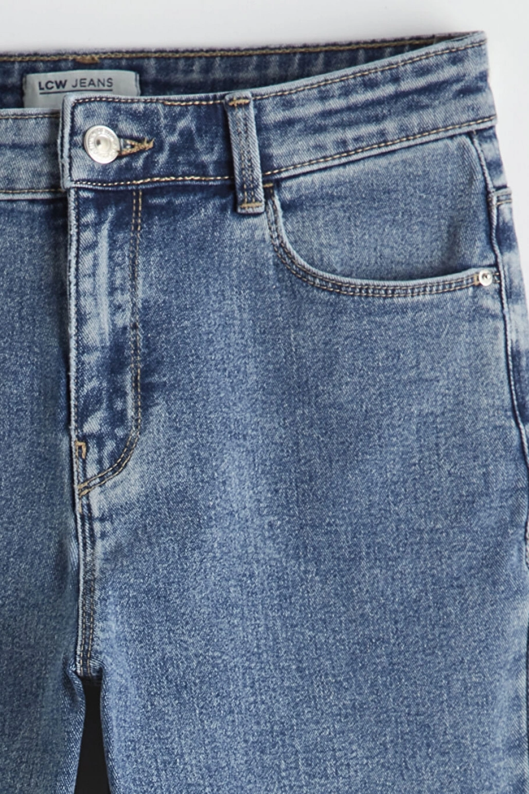 LCWAIKIKI Classic Indigo Yüksek Bel Slim Fit Kadın Jean Pantolon