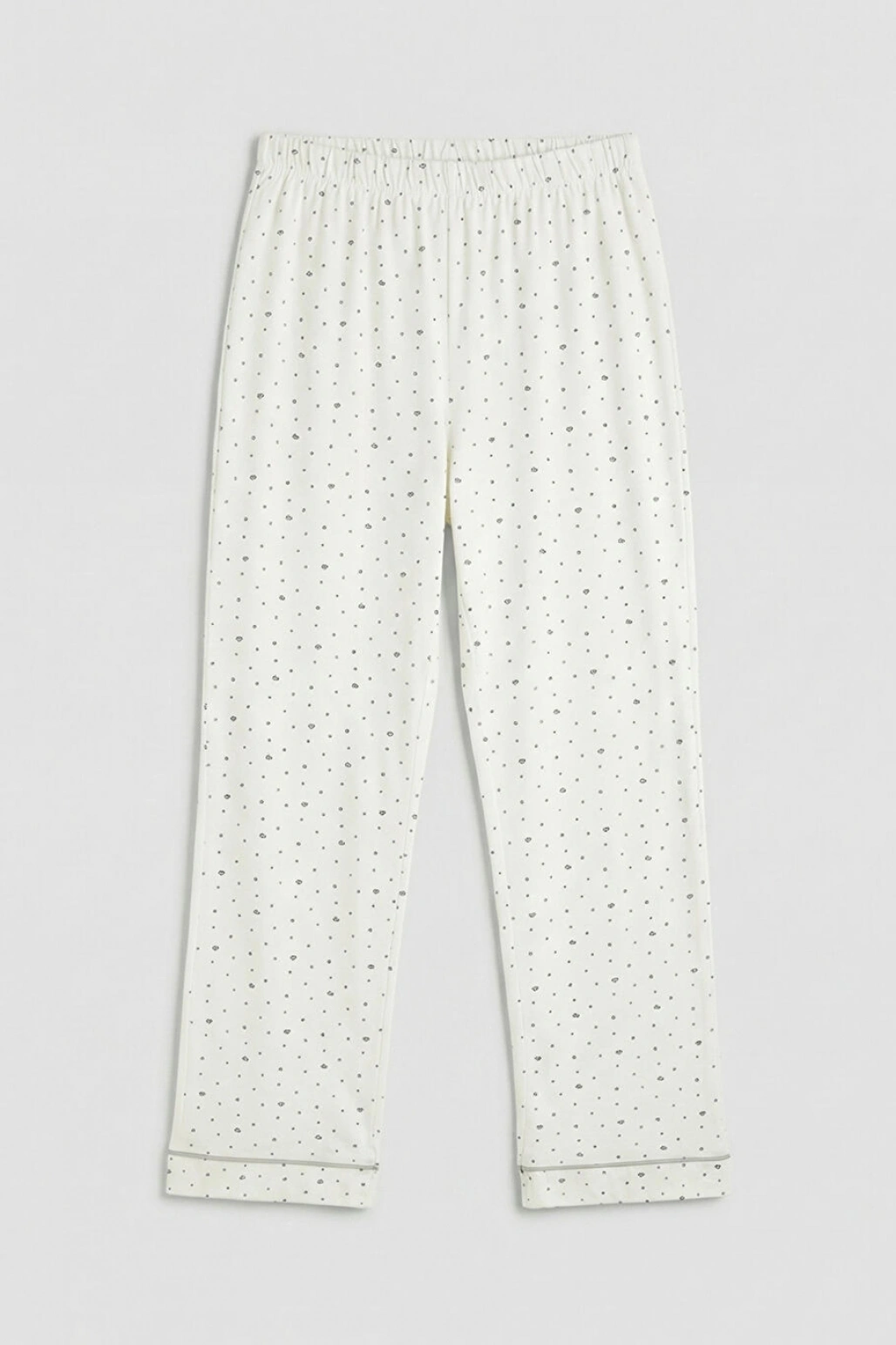 LCW DREAM Ekru Gömlek Yaka Çiçekli Kadın Pijama Takım