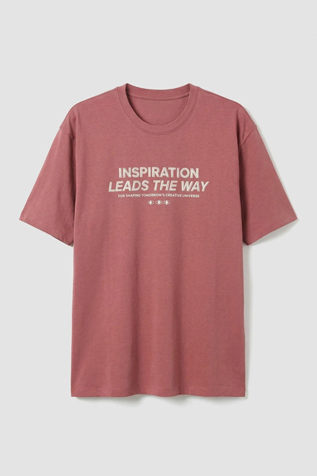 XSIDE Pembe Bisiklet Yaka Baskılı Erkek Tişört