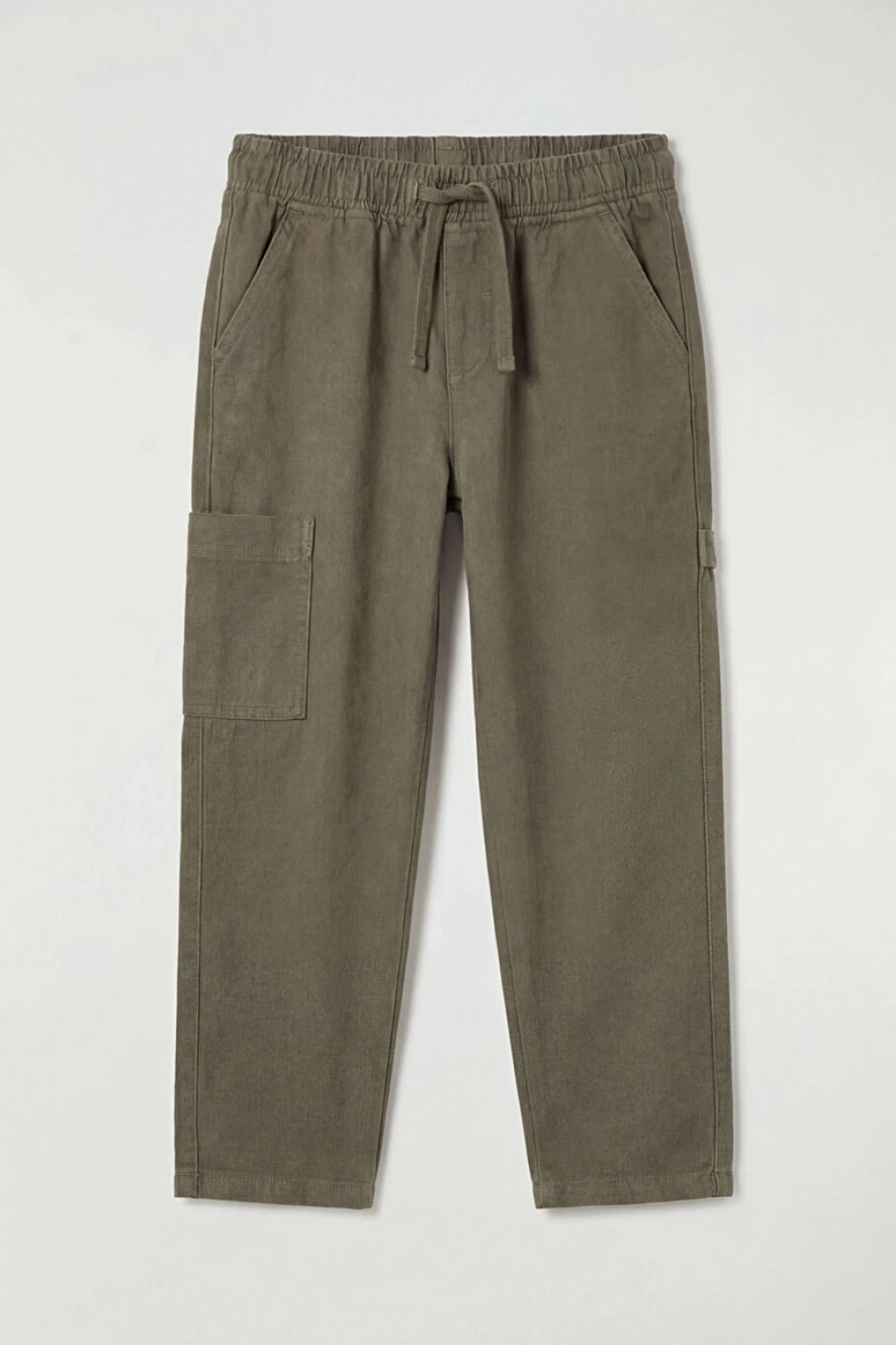 LCW Kids Haki Beli Lastikli Erkek Çocuk Kargo Kanvas Pantolon