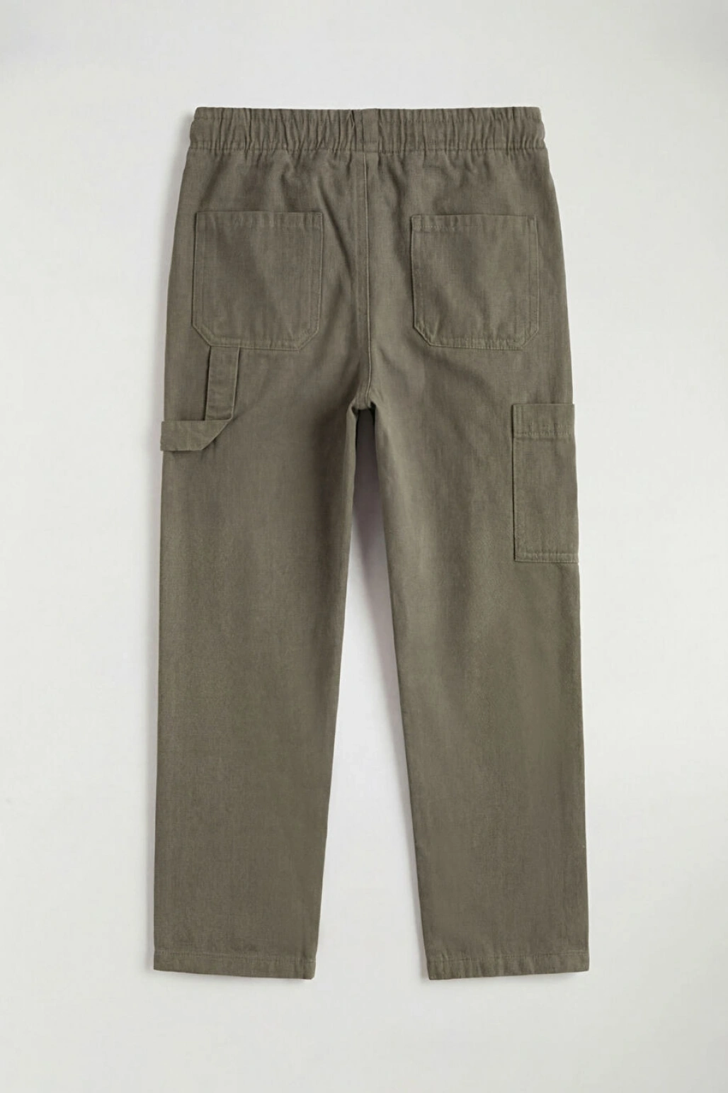 LCW Kids Haki Beli Lastikli Erkek Çocuk Kargo Kanvas Pantolon