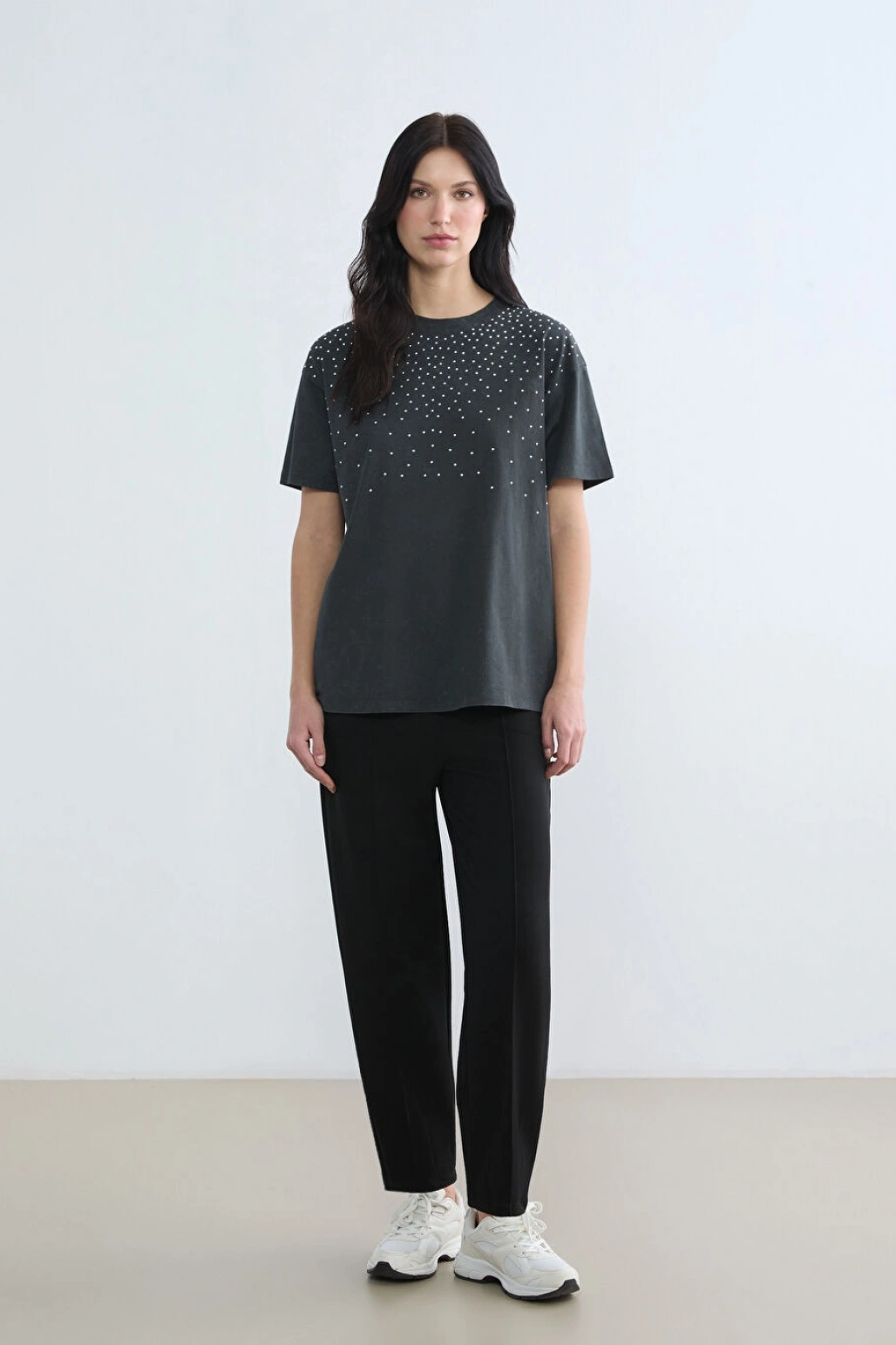 LCWAIKIKI Classic Siyah Beli Lastikli Soft Touch Kadın Eşofman Altı