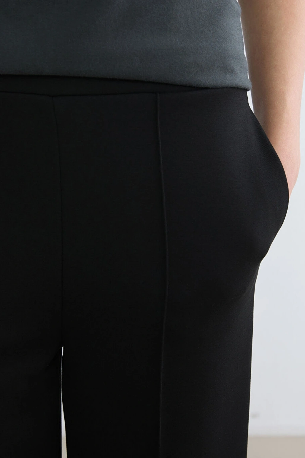 LCWAIKIKI Classic Siyah Beli Lastikli Soft Touch Kadın Eşofman Altı