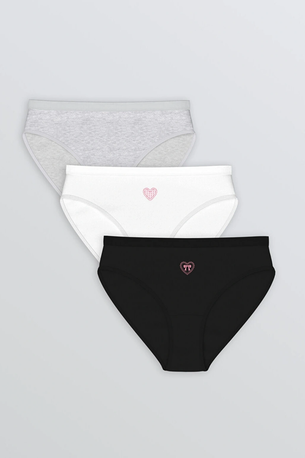 LCW Young Siyah Baskılı Bikini Külot 3lü