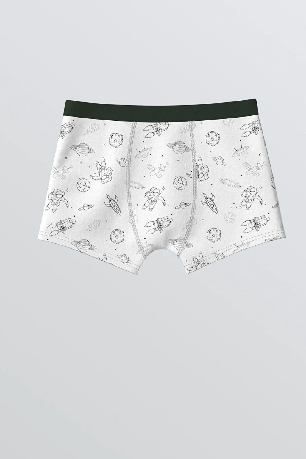 LCW Kids Gri Baskılı Erkek Çocuk Boxer 3lü