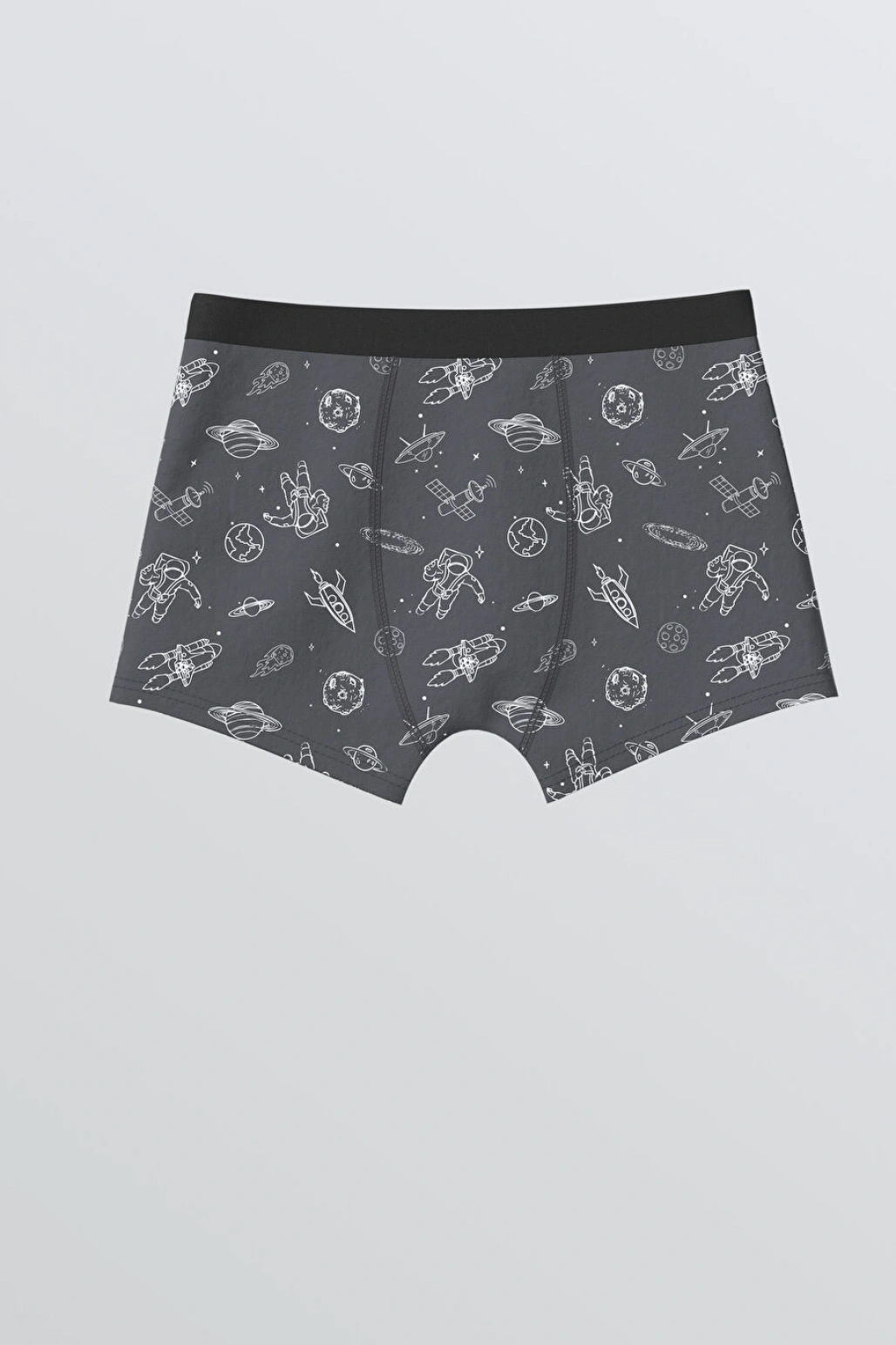 LCW Kids Gri Baskılı Erkek Çocuk Boxer 3lü