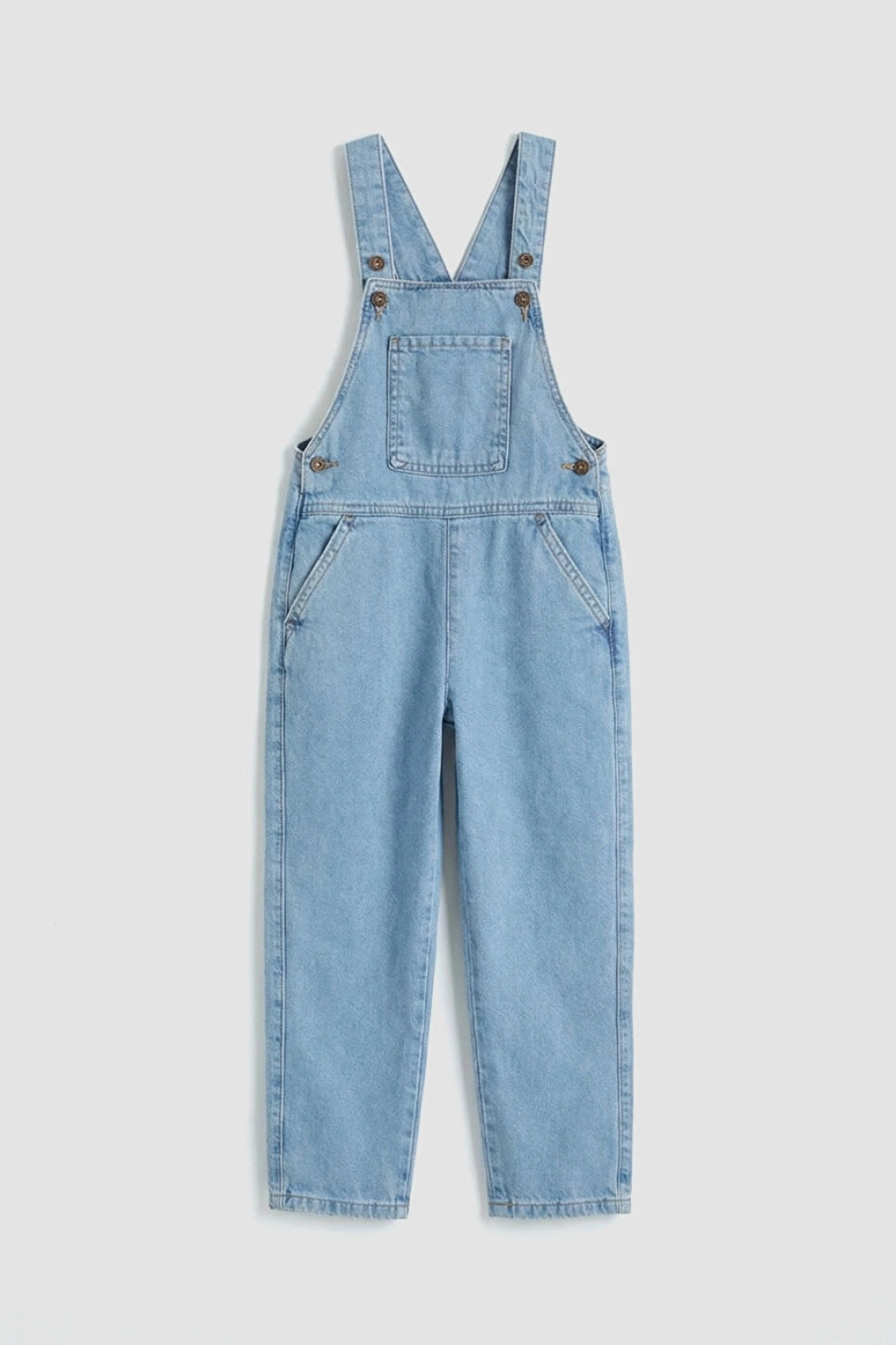 LCW Kids Indigo Kare Yaka Erkek Çocuk Jean Salopet