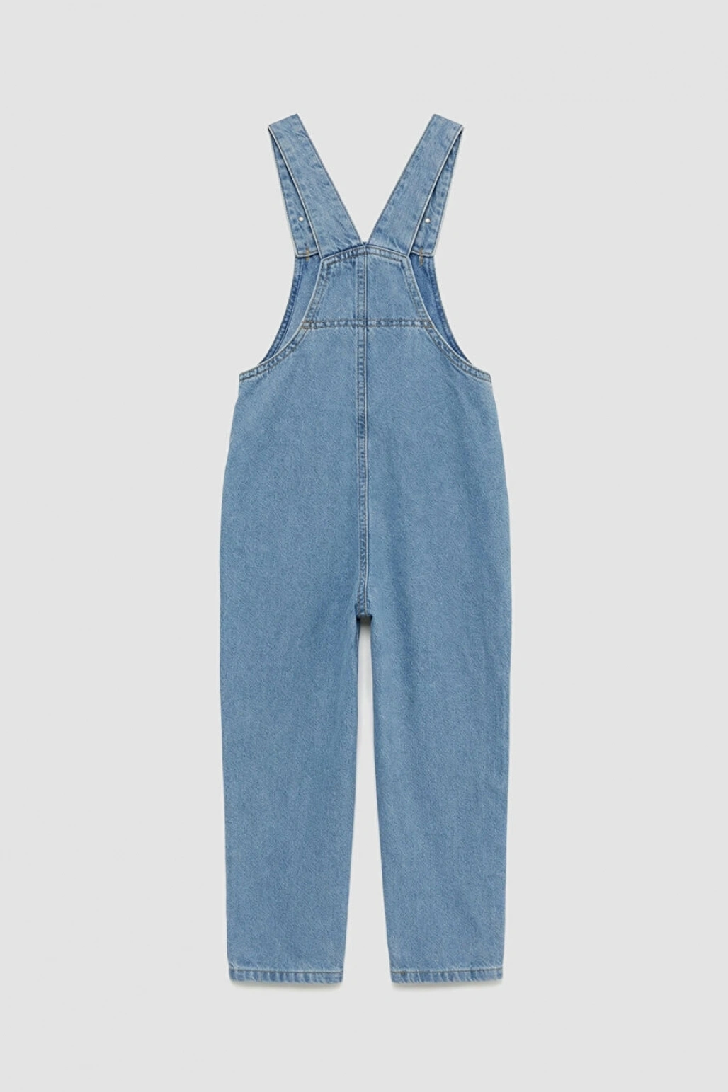 LCW Kids Indigo Kare Yaka Erkek Çocuk Jean Salopet