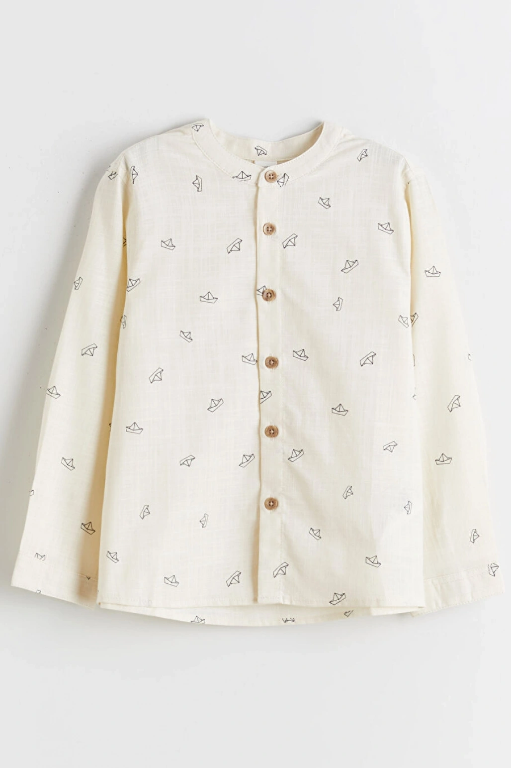 LCW Kids Ekru Hakim Yaka Erkek Çocuk Poplin Gömlek
