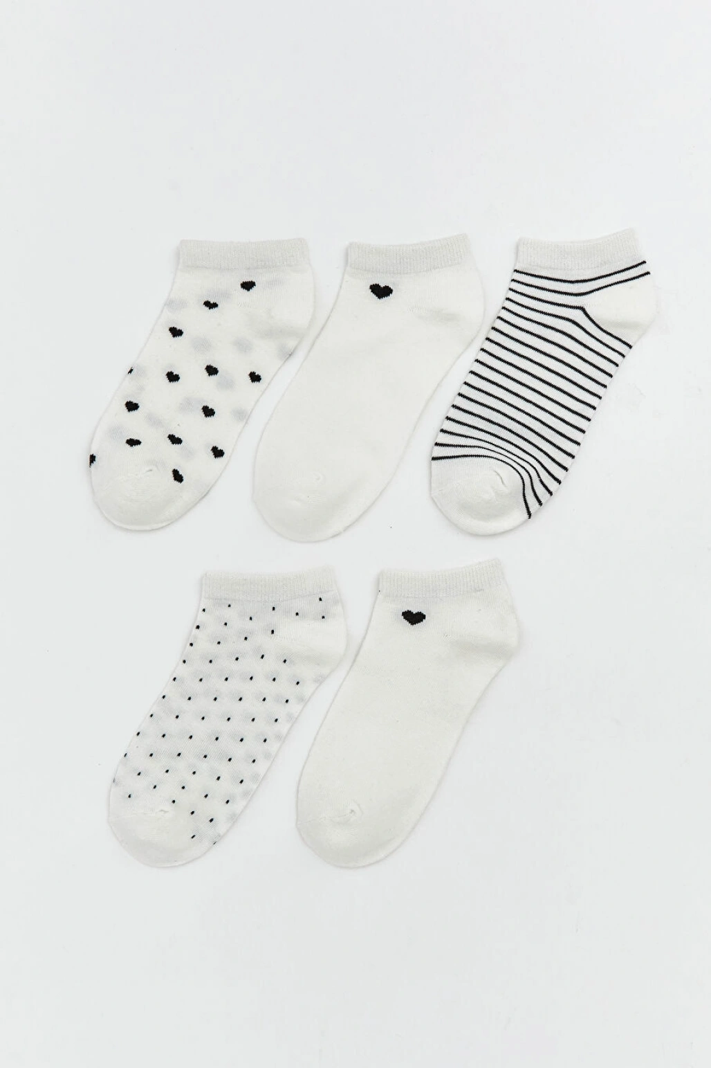LCW DREAM Ekru Desenli Kadın Patik Çorap 5li
