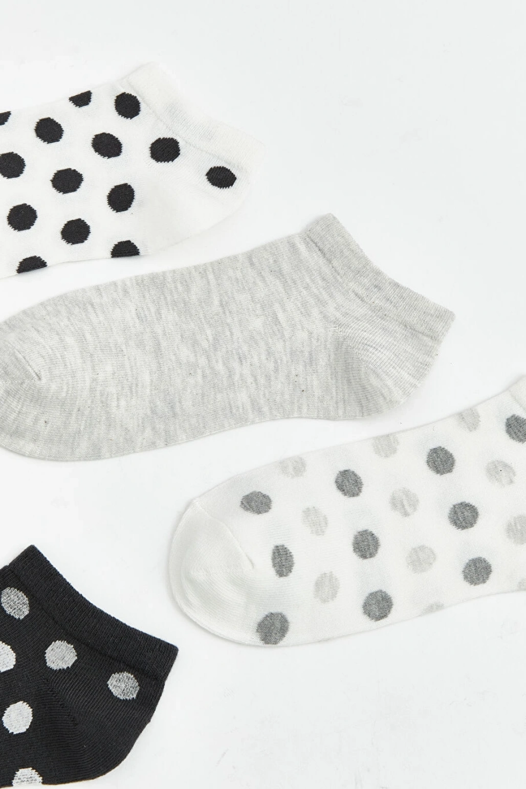 LCW DREAM Ekru Puantiyeli Kadın Patik Çorap 5li
