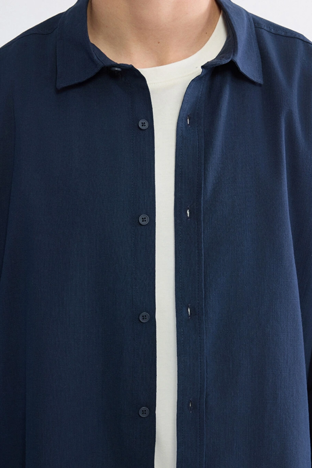 XSIDE Lacivert Regular Fit Poplin Erkek Gömlek