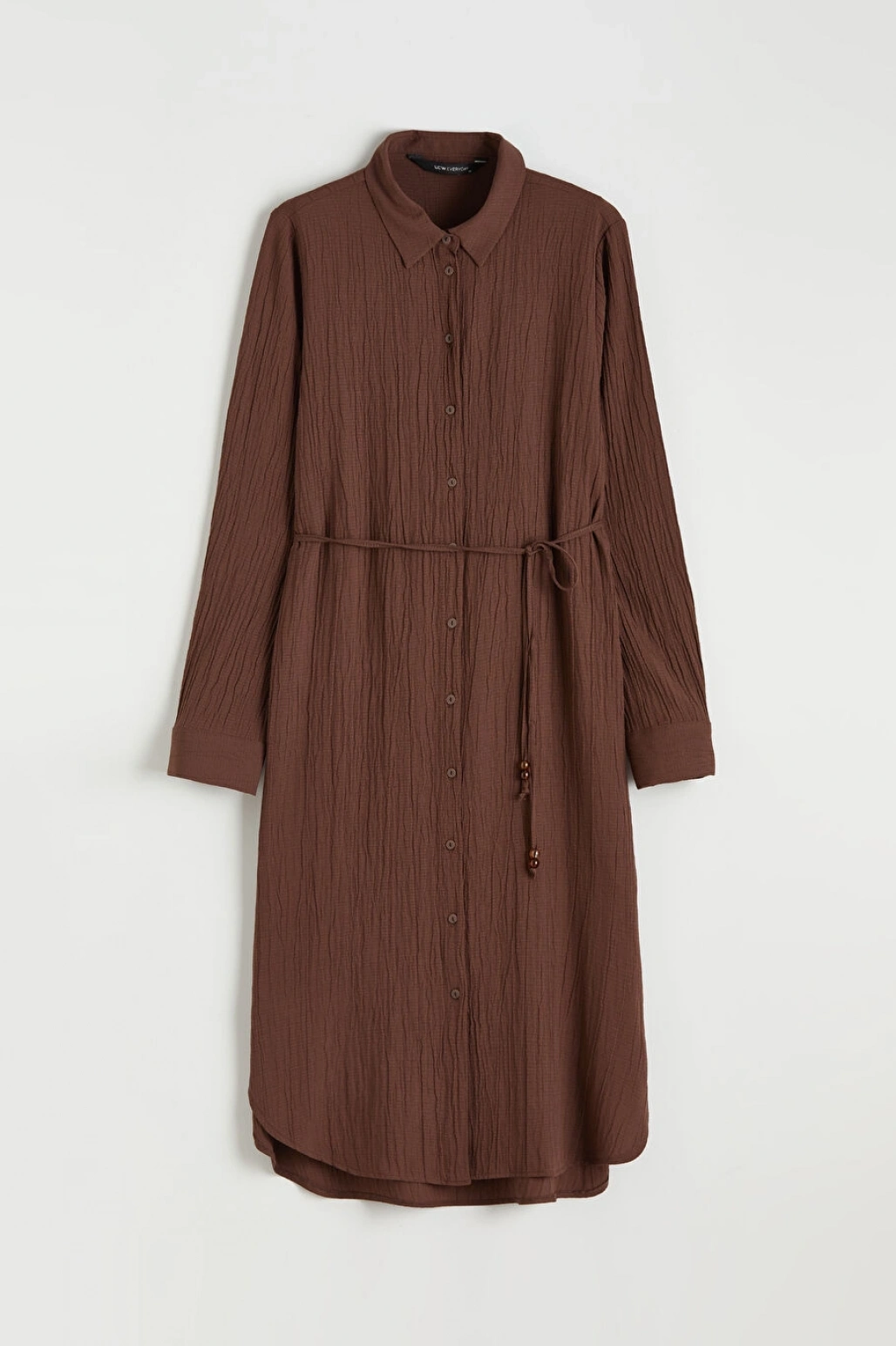 LCWAIKIKI Classic Kahverengi Dokulu Oversize Kadın Gömlek Tunik