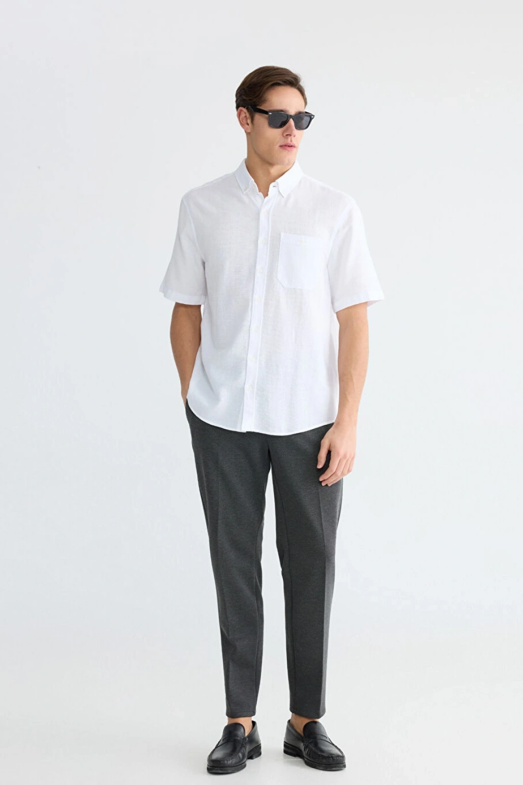 LCWAIKIKI Classic Beyaz Regular Fit Poplin Erkek Gömlek