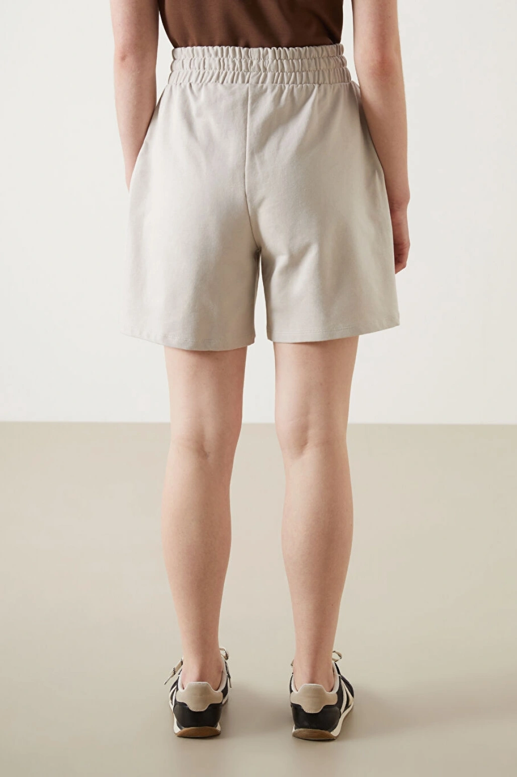 LCW Vision Gri Beli Lastikli Kadın Şort