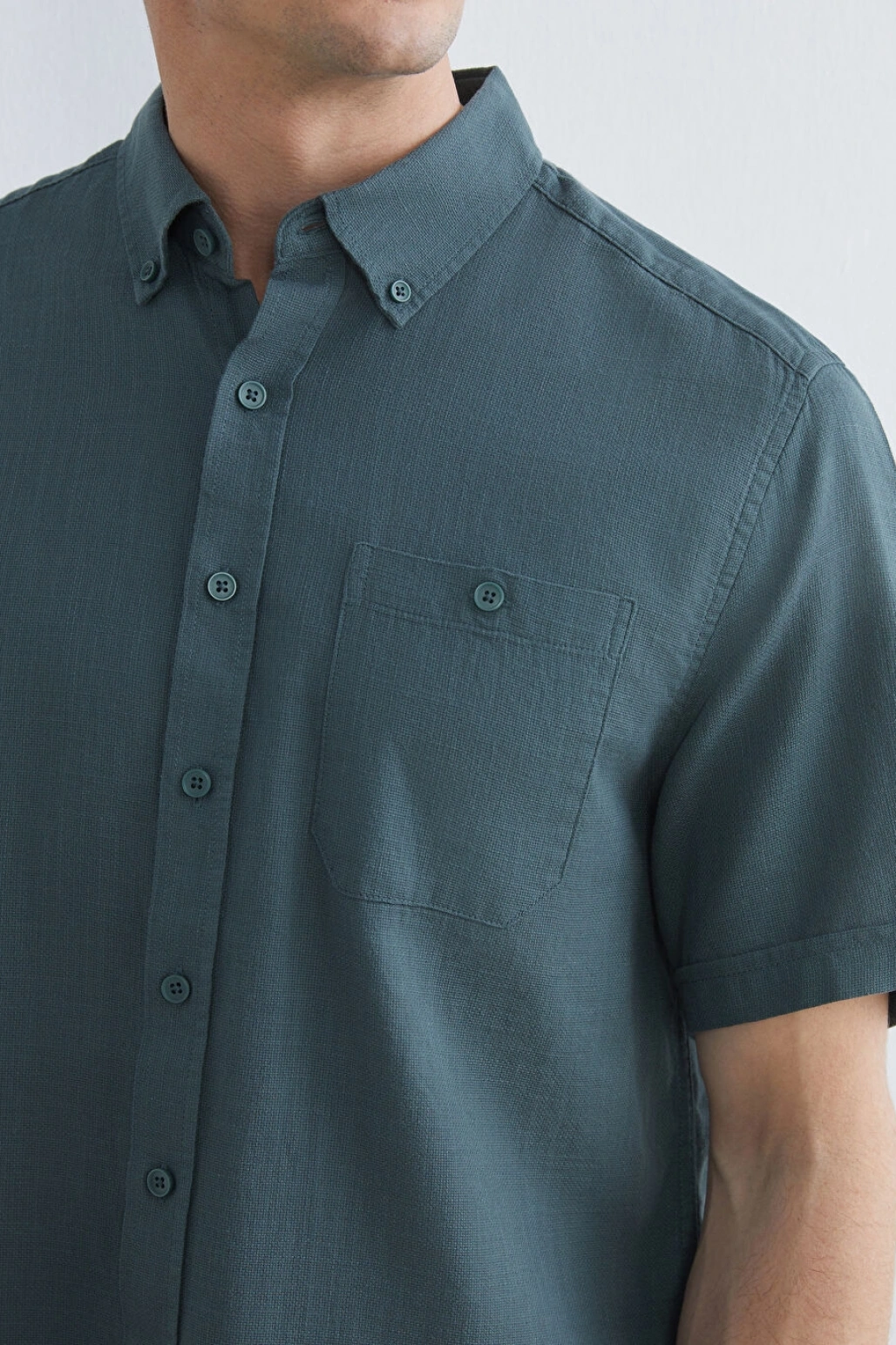 LCWAIKIKI Classic Yeşil Regular Fit Poplin Erkek Gömlek