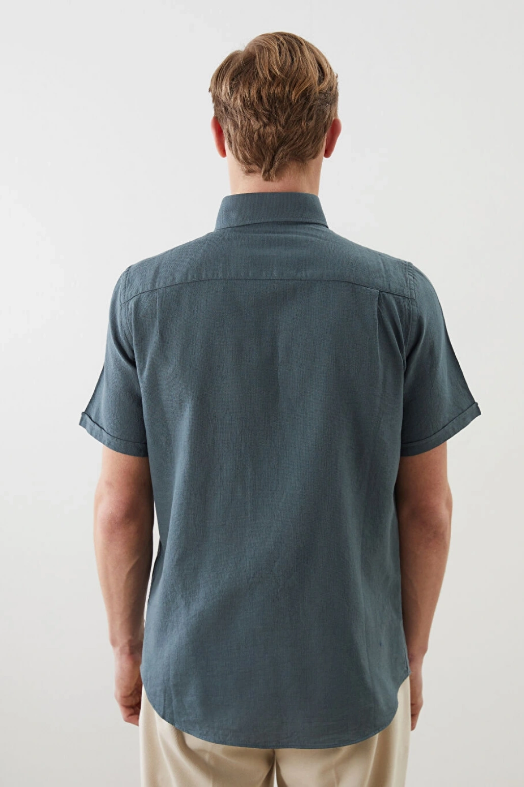 LCWAIKIKI Classic Yeşil Regular Fit Poplin Erkek Gömlek