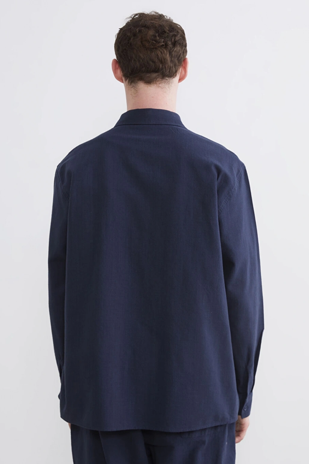 XSIDE Lacivert Regular Fit Erkek Keten Görünümlü Gömlek