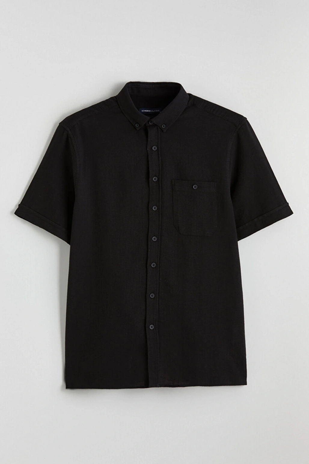 LCWAIKIKI Classic Siyah Regular Fit Poplin Erkek Gömlek