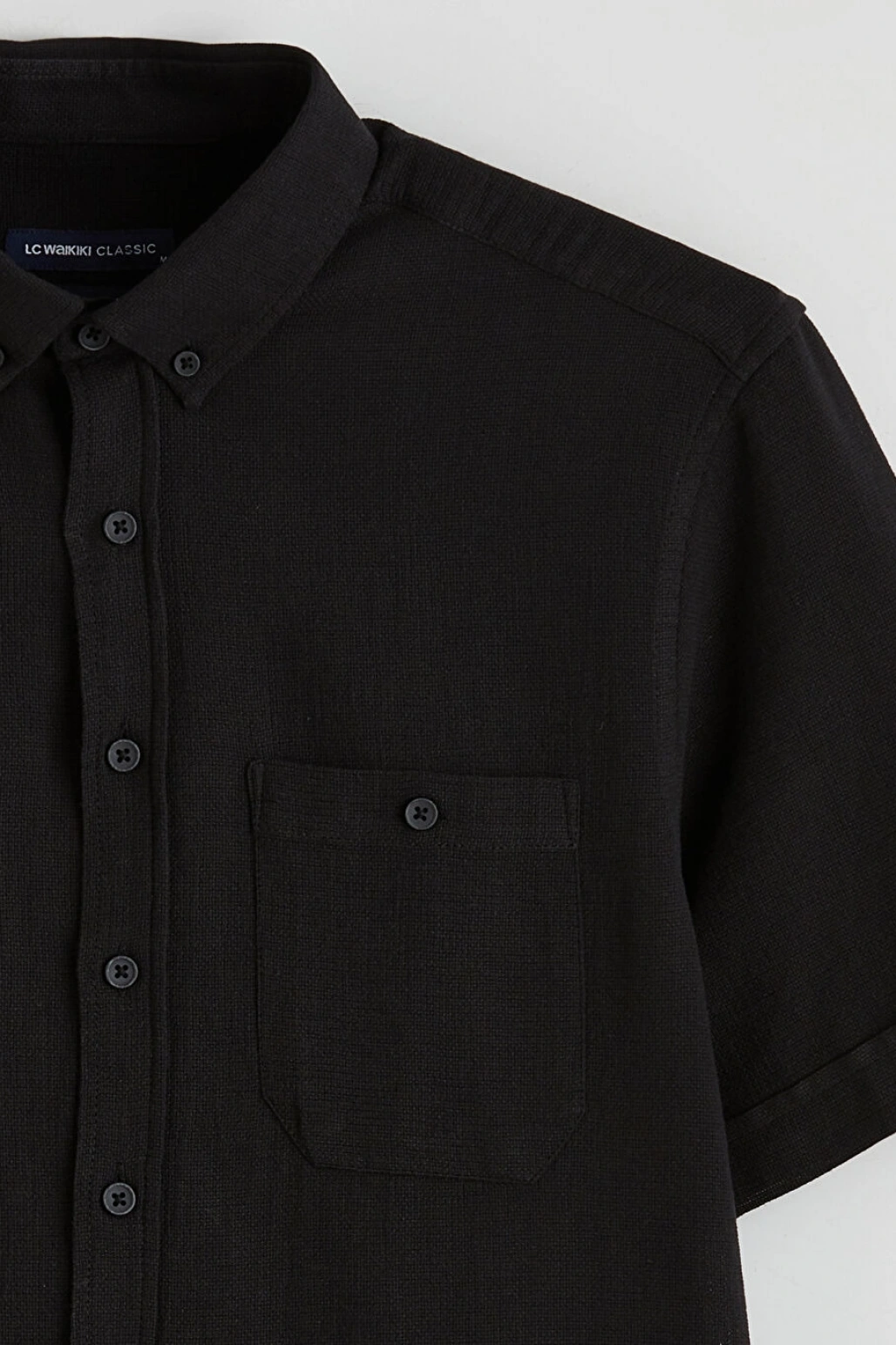 LCWAIKIKI Classic Siyah Regular Fit Poplin Erkek Gömlek