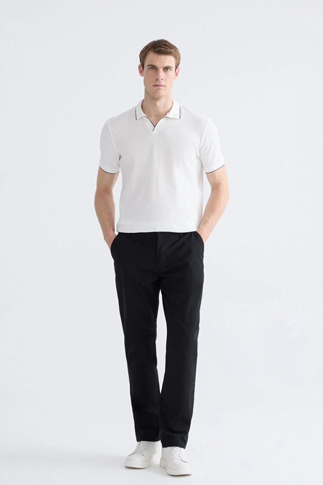 LCWAIKIKI Classic Ekru Polo Yaka Erkek Tişört