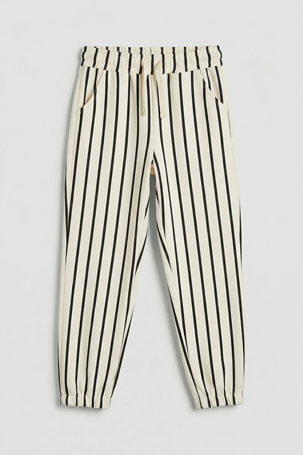 LCW Kids Ekru Çizgili Erkek Çocuk Jogger Eşofman Alt