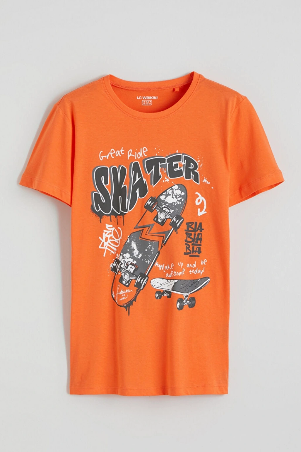 LCW Kids Turuncu Baskılı Erkek Çocuk Pijama Takımı