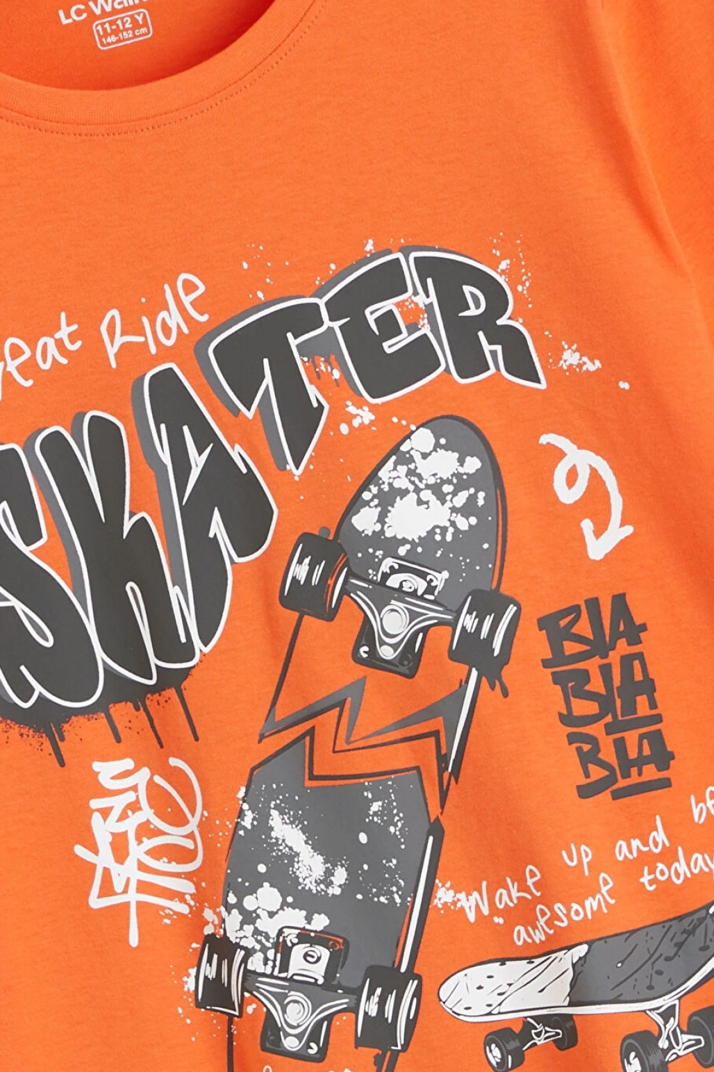 LCW Kids Turuncu Baskılı Erkek Çocuk Pijama Takımı