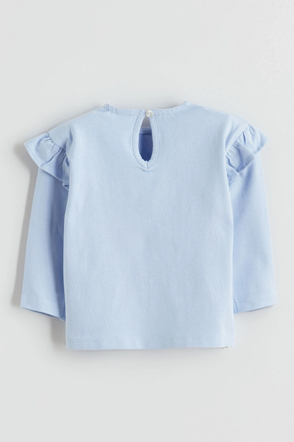 LCW baby Mavi Çiçek Nakışlı Kız Bebek Bluz Ve Tayt