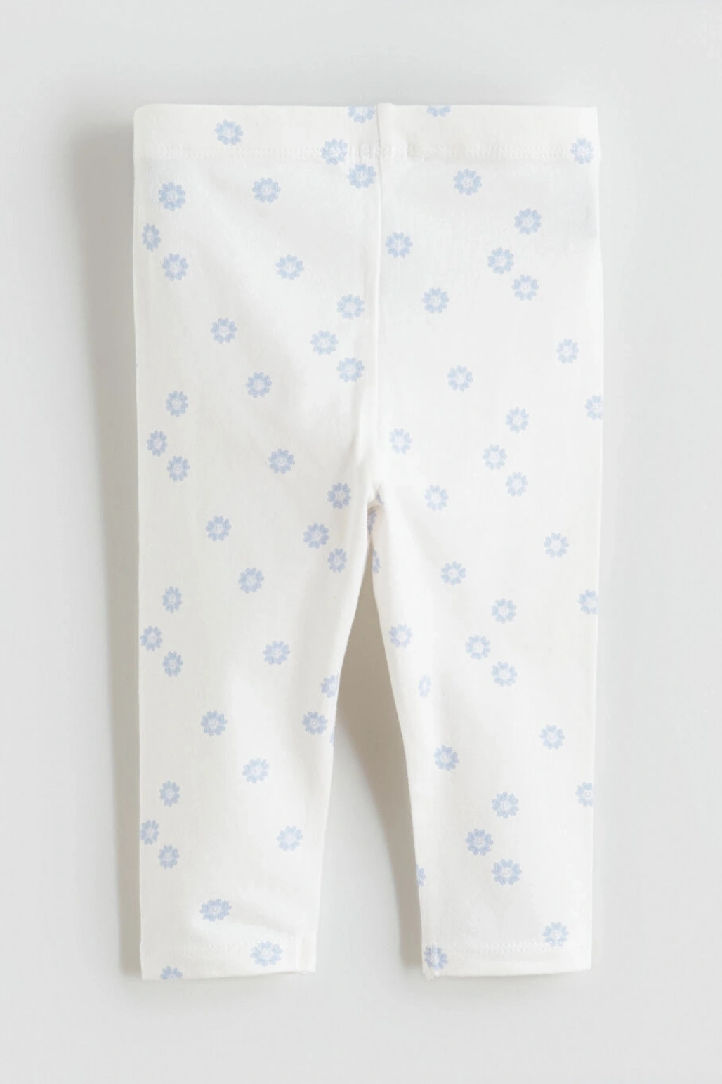 LCW baby Mavi Çiçek Nakışlı Kız Bebek Bluz Ve Tayt