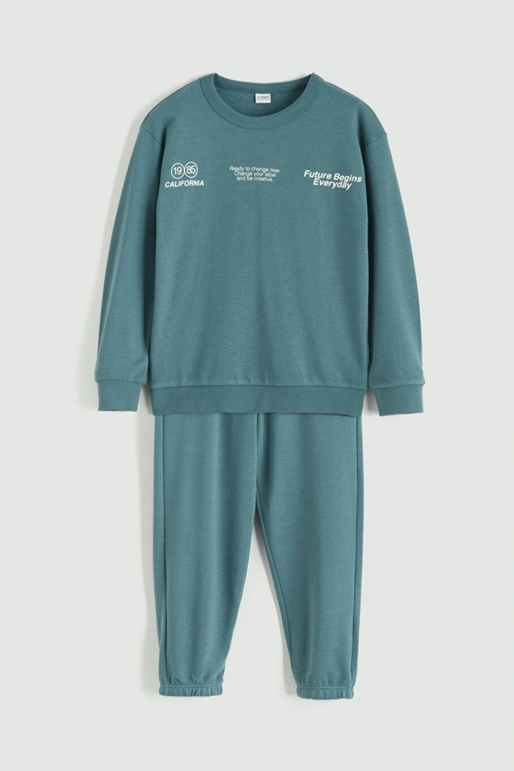 LCW Kids Yeşil Baskılı Erkek Çocuk Eşofman Takım