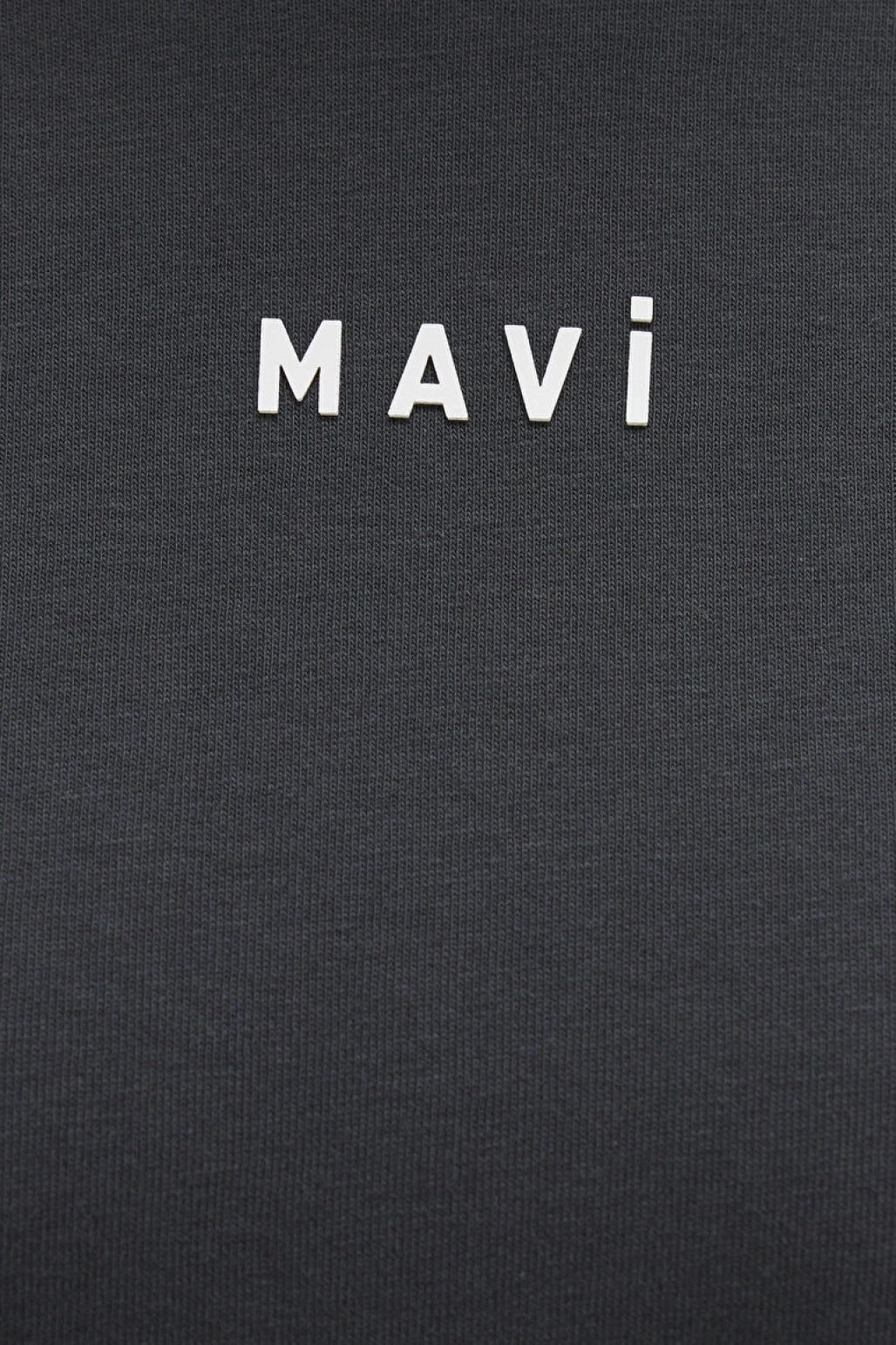 Mavi Logo Baskılı Antrasit Tişört