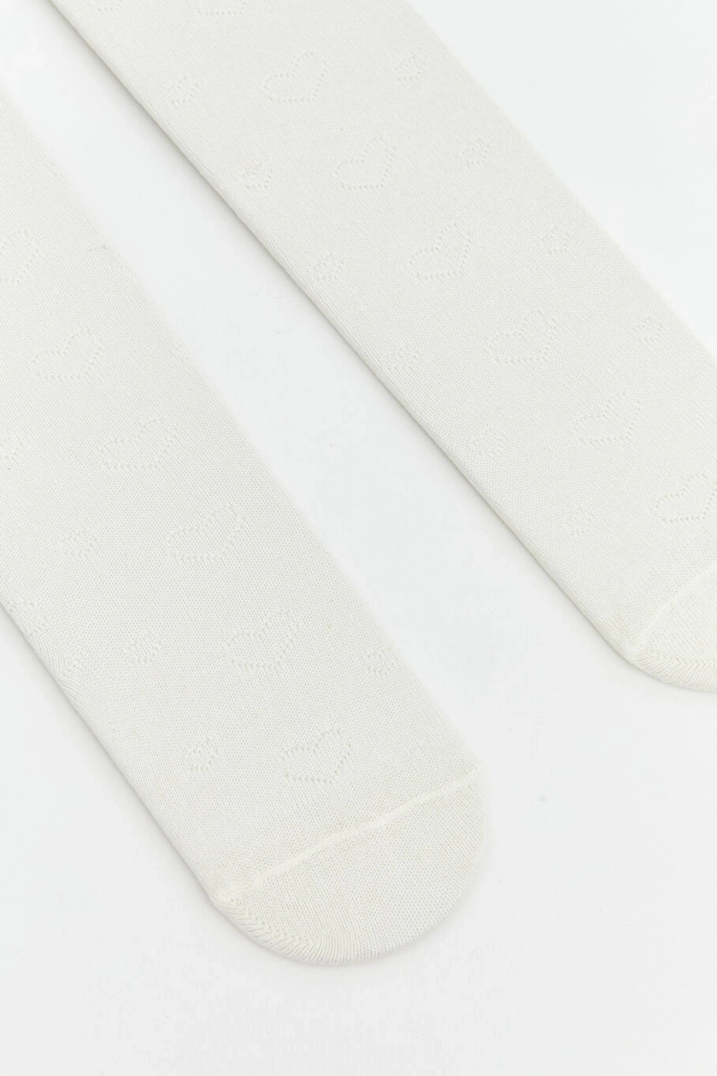 LCW baby Beyaz Kız Bebek Triko Külotlu Çorap 2li