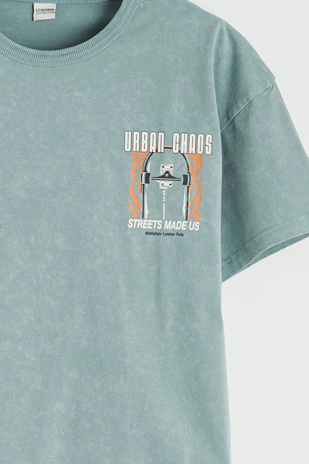 LCW Kids Yeşil Baskılı Erkek Çocuk Tişört