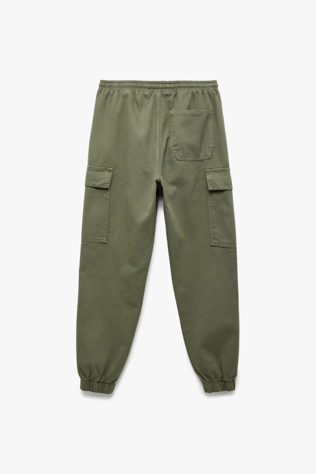 Beli Bağcıklı Kargo Cep Detaylı Pamuklu Rahat Kesim Gabardin Jogger Pantolon