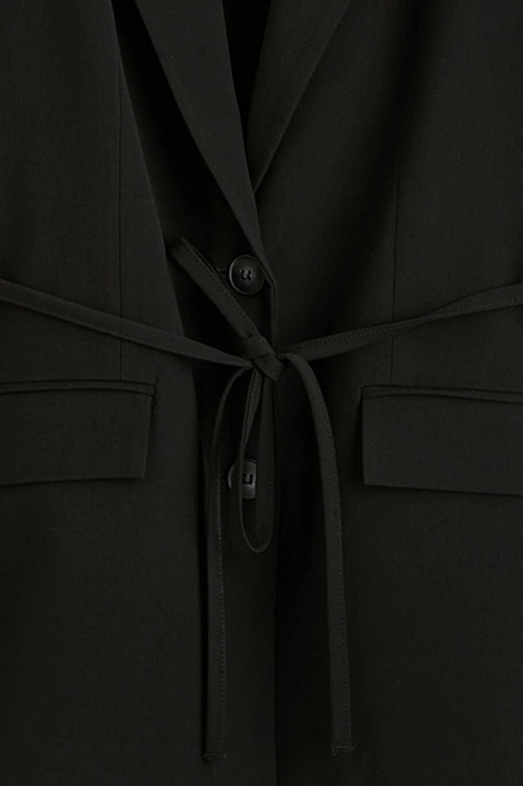 LCWAIKIKI Classic Siyah Beli Kuşaklı Kadın Blazer Ceket