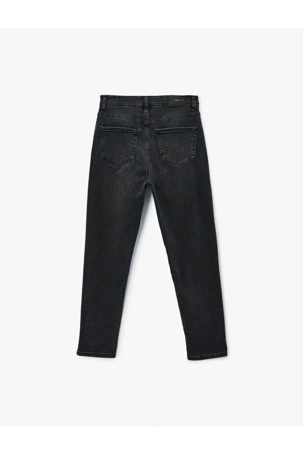 Koton Mom Slim Siyah Kadın Jean Pantolon