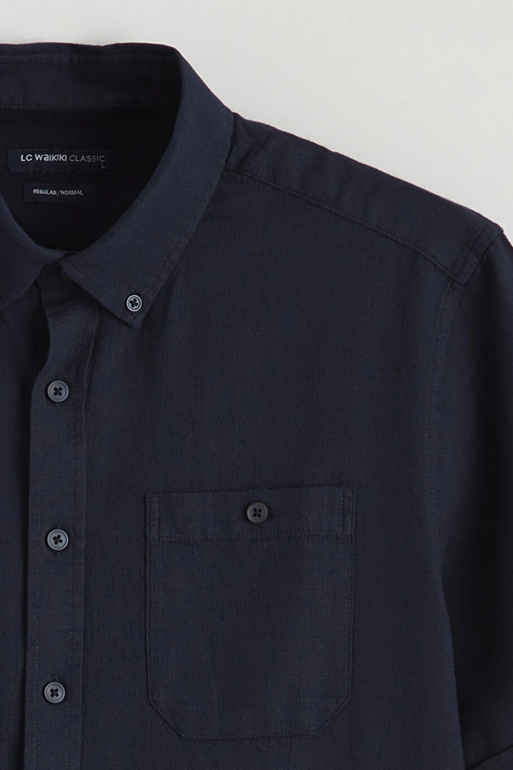 LCWAIKIKI Classic Lacivert Regular Fit Poplin Erkek Gömlek