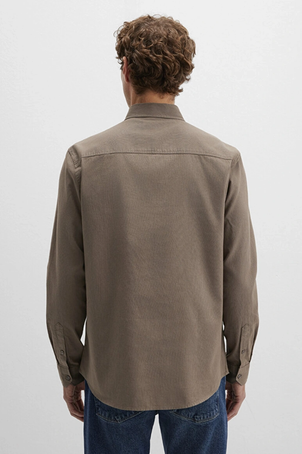 M Logo Nakışlı Kahverengi Gömlek