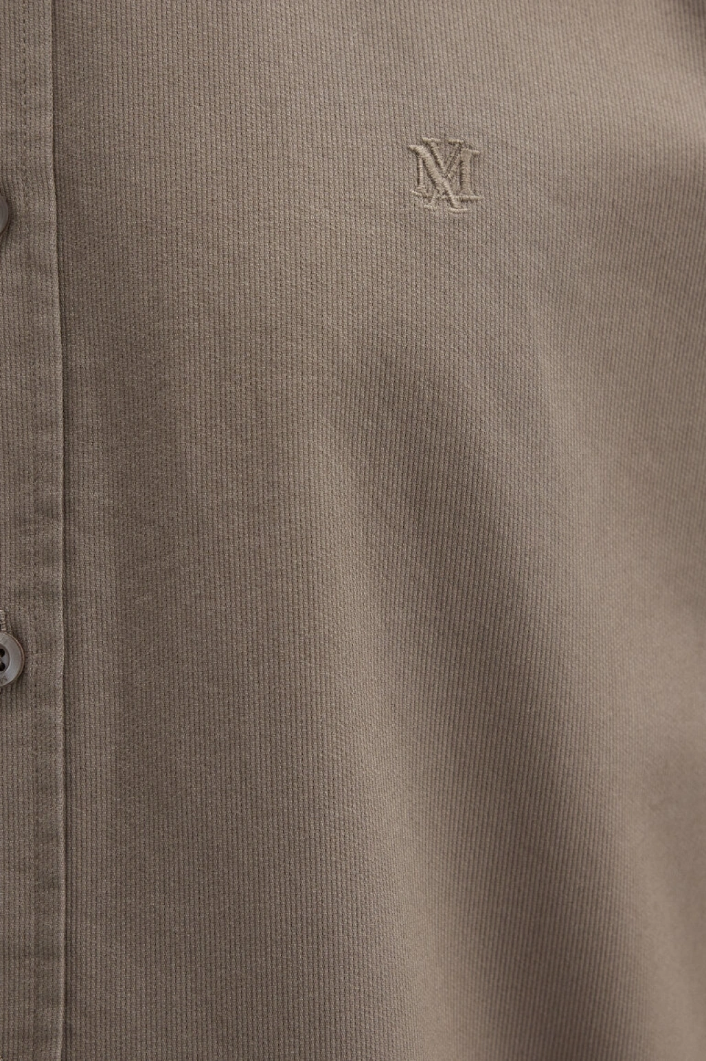 M Logo Nakışlı Kahverengi Gömlek