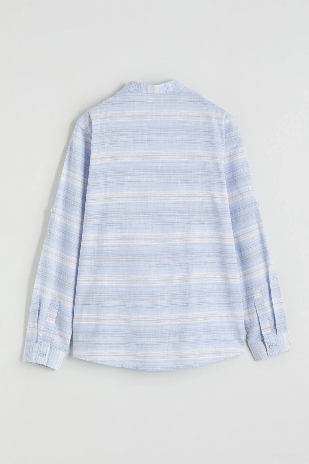 LCW Kids Mavi Hakim Yaka Çizgili Erkek Çocuk Gömlek