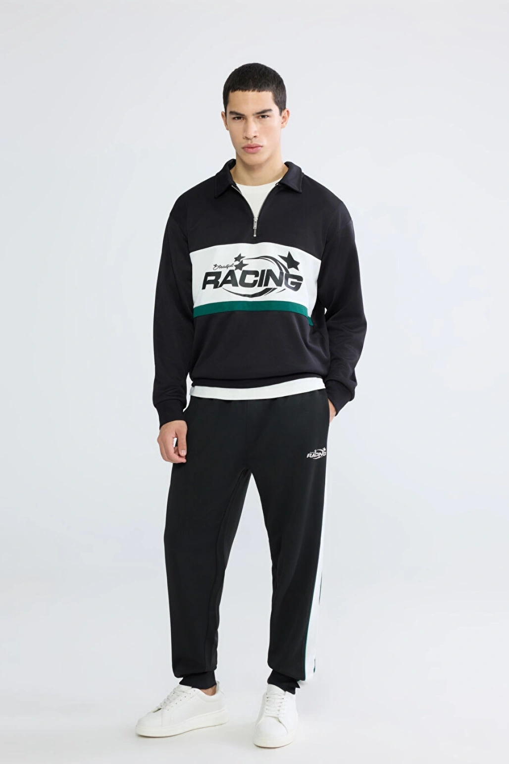 XSIDE Siyah Regular Fit Erkek Jogger Eşofman Altı