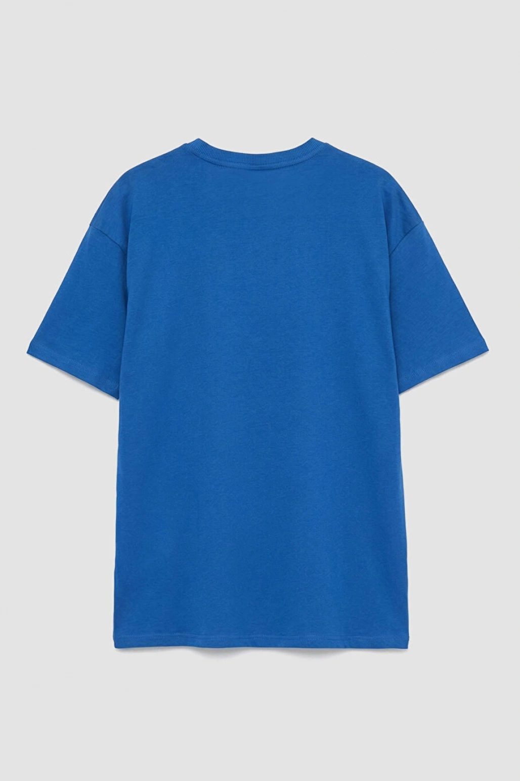 LCW Kids Mavi Bisiklet Yaka California Baskılı Erkek Çocuk Tişört